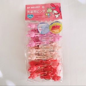My Melody Laundry Clips
